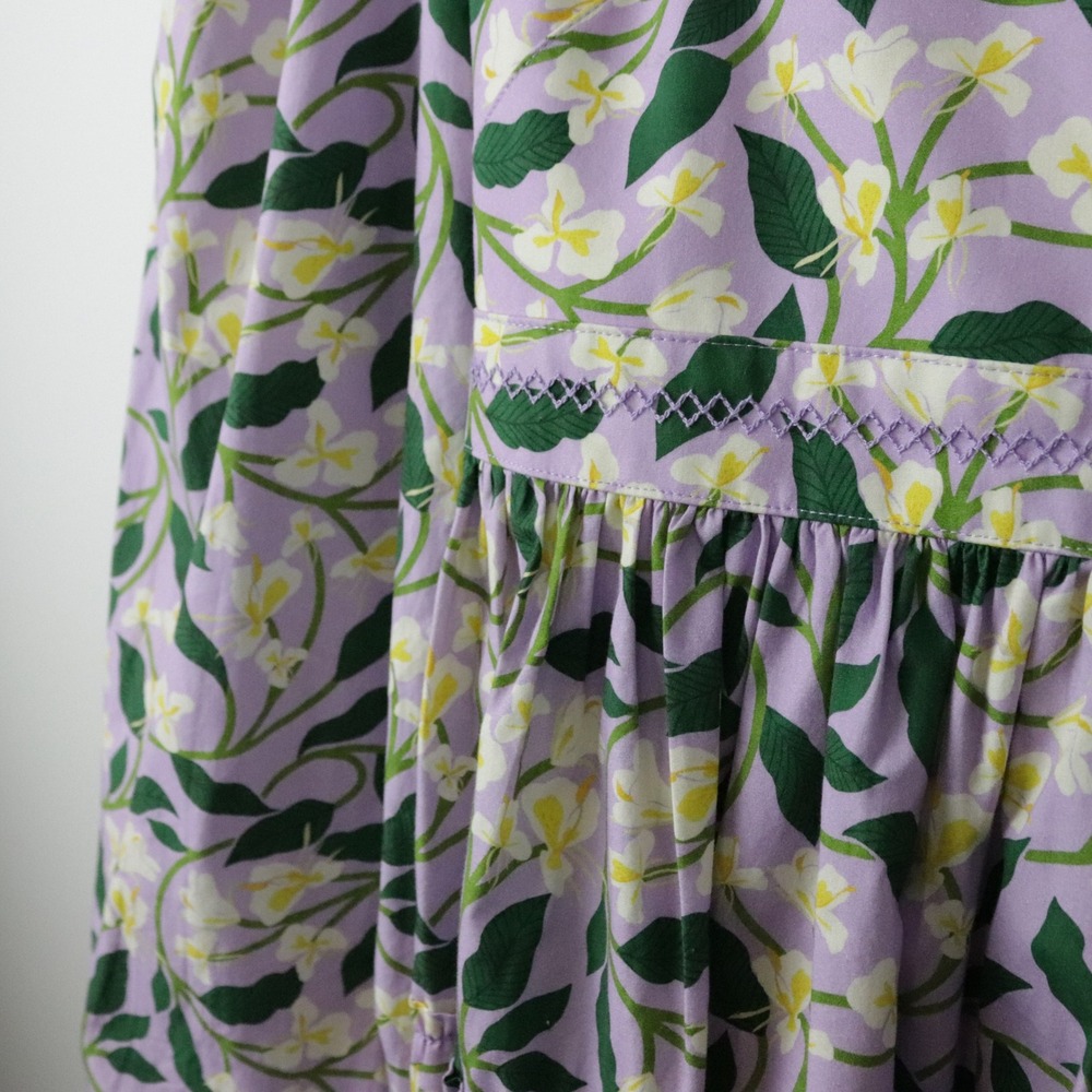 NWT Agua‎ by Agua Bendita Avena Dos Gardenias Lila Mini Dress Small - Picture 11 of 11